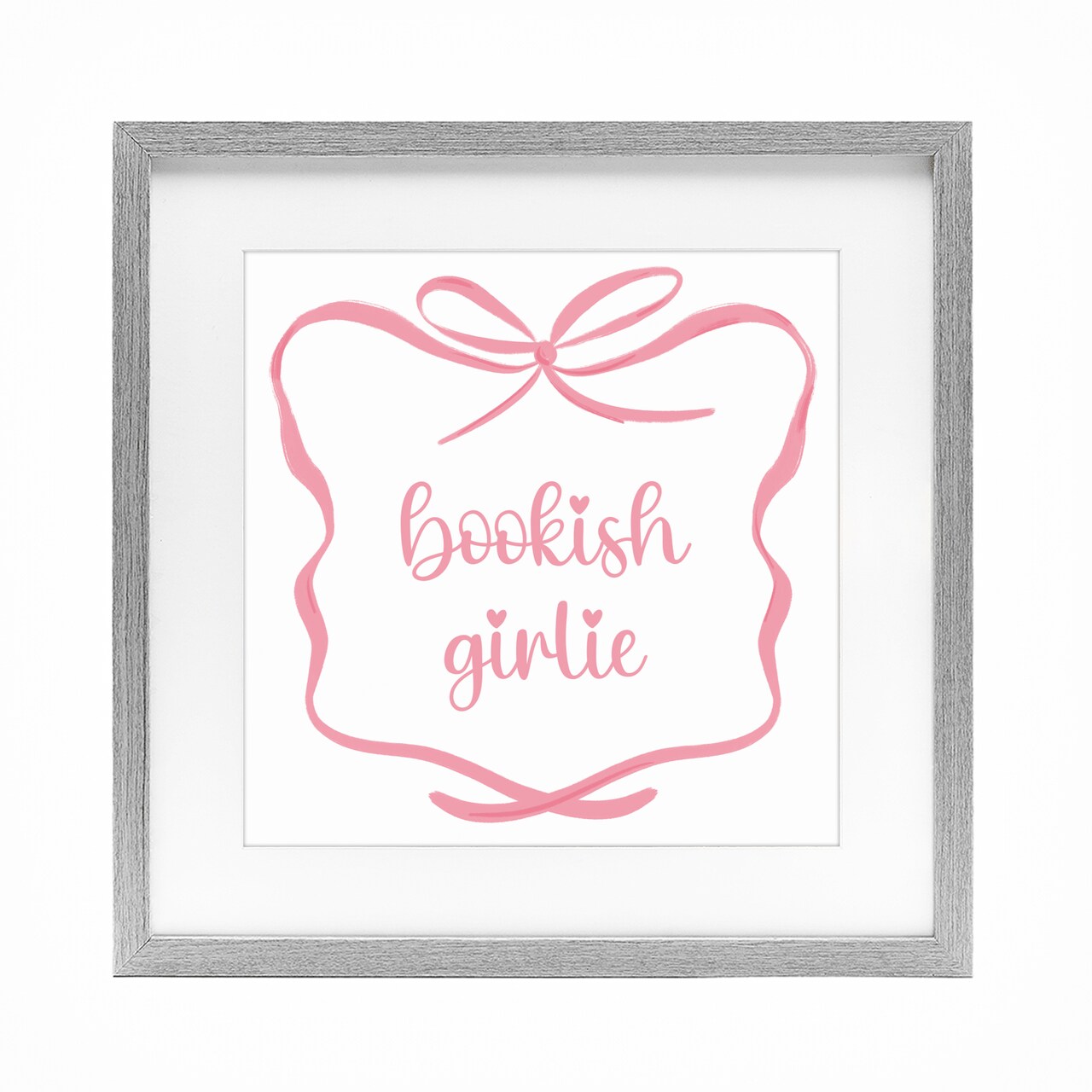 Stupell Industries Bookish Girlie with Bow Framed Print Under Glass, design by Lucille Price